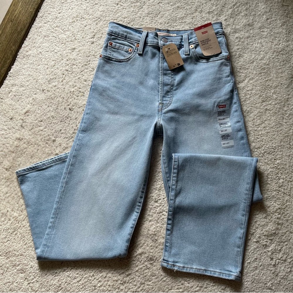 NWT Levi’s Ribcage Straight Ankle High Rise Jeans Size 26/27